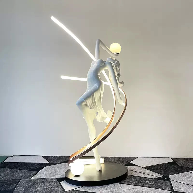 Creative Figure Art Sculpture Floor Light Night Shopping Mall Sales Department Dance Goddess Ornaments Standing Lamp Character
Creative Figure Art Sculpture Floor Light Night Shopping Mall Sales Department Dance Goddess Ornaments Standing Lamp Character