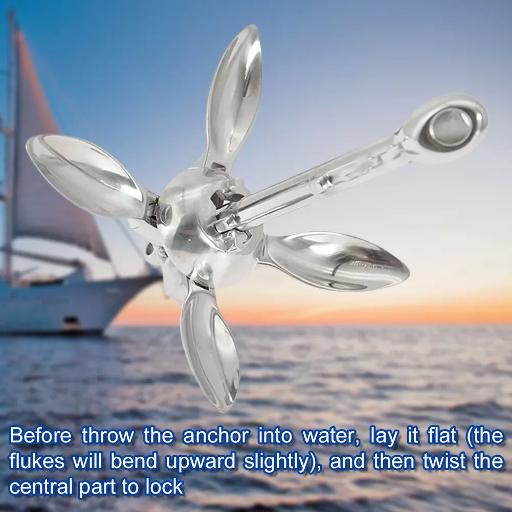 Stainless Umbrella Anchor Deck Marine Boat 4-Tine Folding Grapnel Anchor Sailboat Yacht Watercraft Canoe Accessories
Stainless Umbrella Anchor Deck Marine Boat 4-Tine Folding Grapnel Anchor Sailboat Yacht Watercraft Canoe Accessories