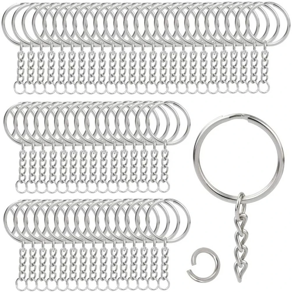 100PCS DIY Jewelry Accessories Key Ring with Extension Chain Open Ring Single Ring Key Bag Pendant Clasp
100PCS DIY Jewelry Accessories Key Ring with Extension Chain Open Ring Single Ring Key Bag Pendant Clasp