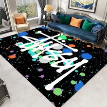 Tide brand S-Stussy LOGO printing carpet Fashion yoga mat bedroom decor rugs living room bathroom floor mat Birthday Gift