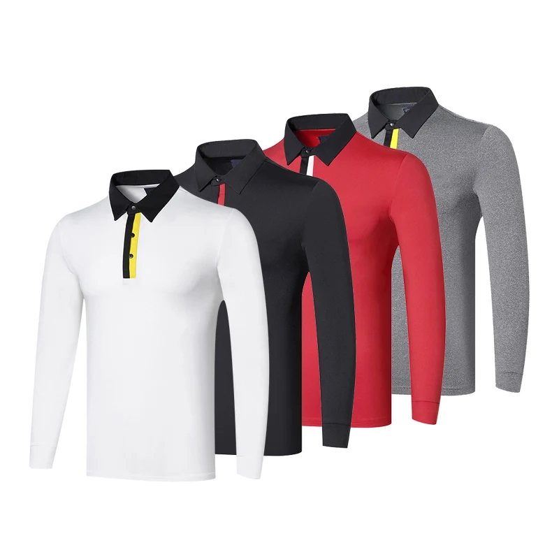 2022 Golf Clothing Men's Autumn Outdoor Sport T-shirt Polo Neck for Men Polyester Breathable Quick Dry Golf Mens Long Sleeve Top
2022 Golf Clothing Men's Autumn Outdoor Sport T-shirt Polo Neck for Men Polyester Breathable Quick Dry Golf Mens Long Sleeve Top