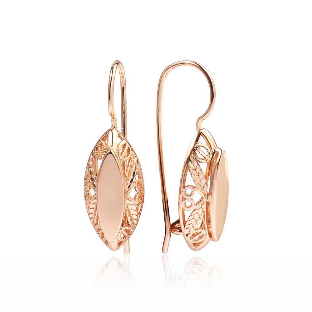 Women Girls 585 Rose Gold Earrings Cut Out Oval Leaf Shaped Drop Dangle Fashion Jewelry Gifts Wholesale Dropshipping LGE358
Women Girls 585 Rose Gold Earrings Cut Out Oval Leaf Shaped Drop Dangle Fashion Jewelry Gifts Wholesale Dropshipping LGE358