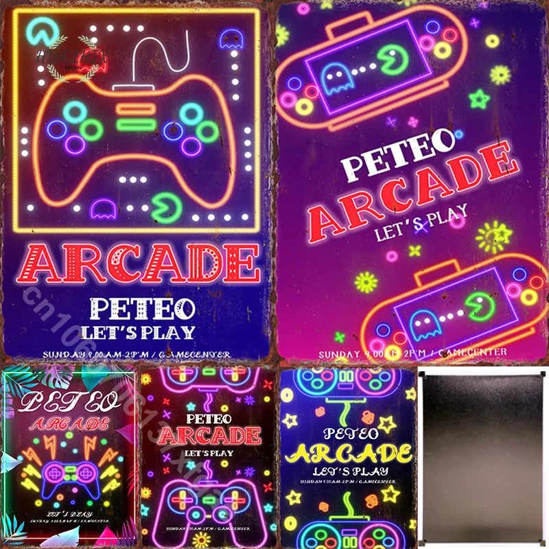 Video Game Metal Tin Sign Controller Neon Abstract Plate Print Wall Home Room Decor Door Coffee Retro Art Club Cafe Decoration
Video Game Metal Tin Sign Controller Neon Abstract Plate Print Wall Home Room Decor Door Coffee Retro Art Club Cafe Decoration