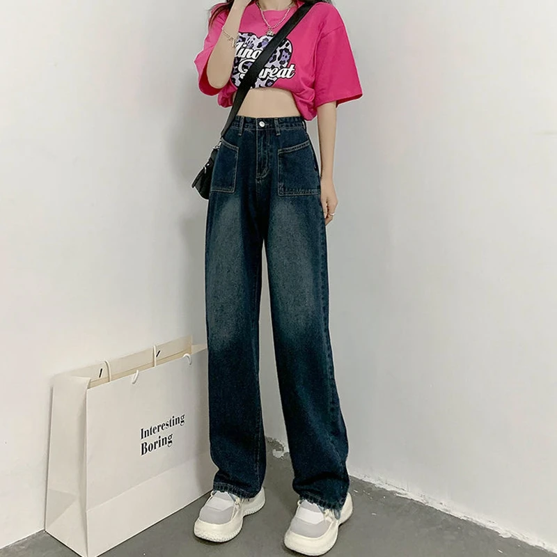 Vintage High Waist Y2K Jeans Women Baggy Jeans Denim Trousers Women Casual Cargo Loose Pants Woman Cute Blue Wide Leg Jeans
Vintage High Waist Y2K Jeans Women Baggy Jeans Denim Trousers Women Casual Cargo Loose Pants Woman Cute Blue Wide Leg Jeans