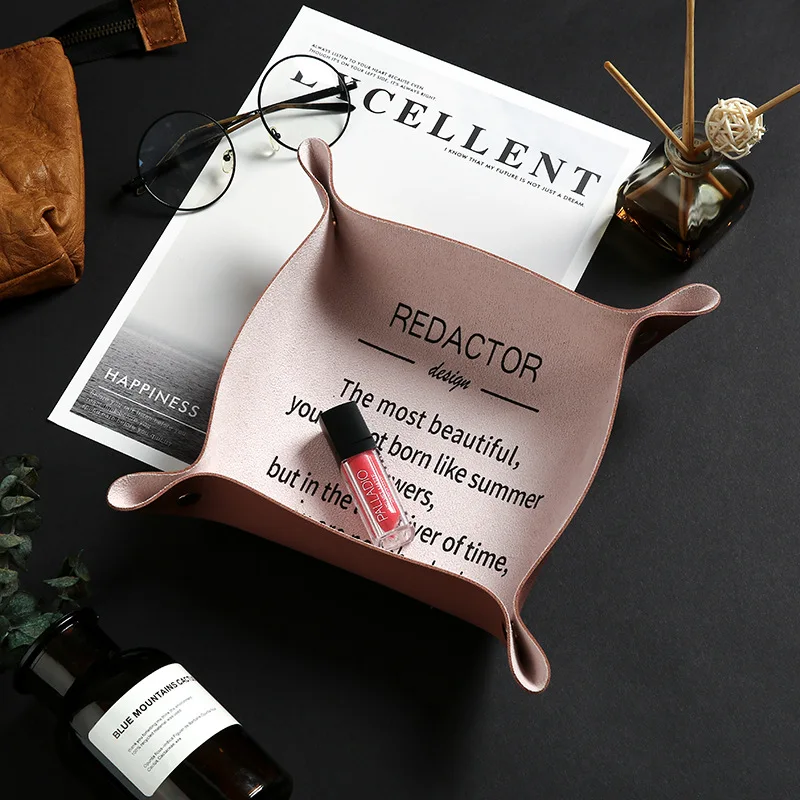 Leather Storage Tray Hallway Key Lipstick Jewelry Storage Tray Desktop Jewelry Tray Leather Storage Sundries Box
Leather Storage Tray Hallway Key Lipstick Jewelry Storage Tray Desktop Jewelry Tray Leather Storage Sundries Box