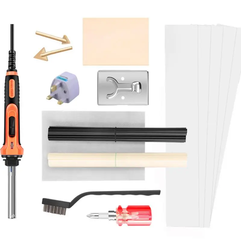Bumper Repair Kit With Pp Rods 100W PP Welding Repair Kit With 40 PP Rods 2 Soldering Tips For Car Bumper Repairing
Bumper Repair Kit With Pp Rods 100W PP Welding Repair Kit With 40 PP Rods 2 Soldering Tips For Car Bumper Repairing