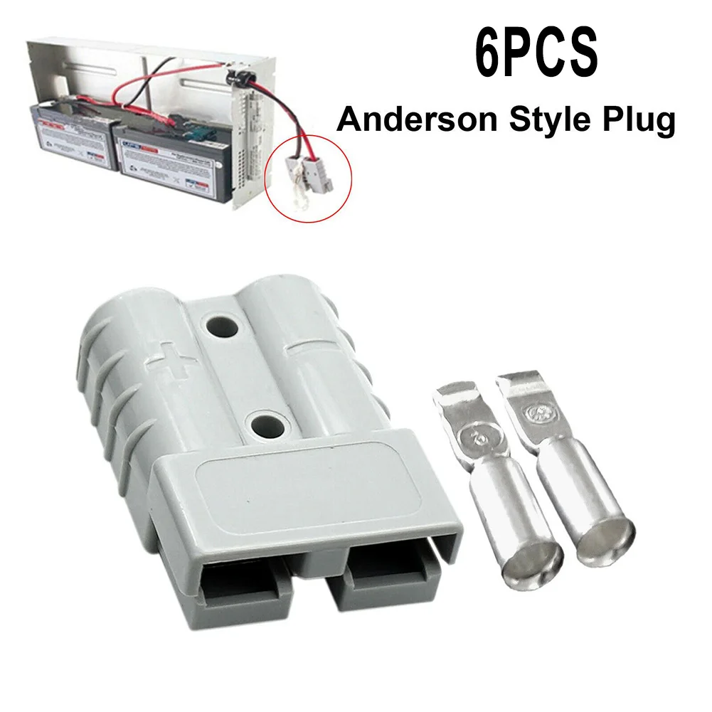 6Pcs 600V Plugs Terminal Connectors For Anderson Style Plug DC Power 50AMP Solar Panels Caravan Refrigerators 6AWG Power Tool
6Pcs 600V Plugs Terminal Connectors For Anderson Style Plug DC Power 50AMP Solar Panels Caravan Refrigerators 6AWG Power Tool