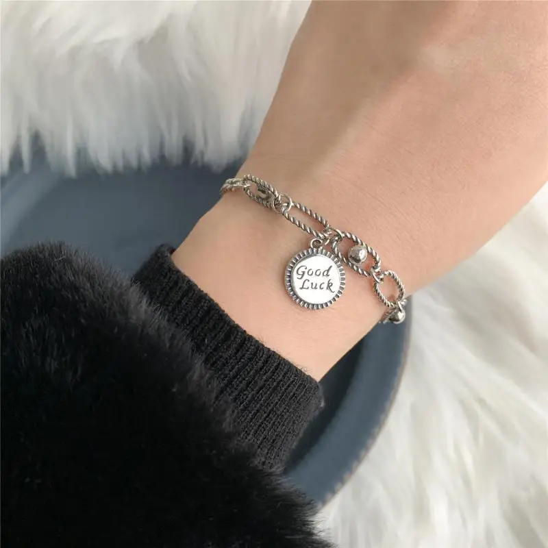 Silver Plated Women's Vintage Hand Bracelets Classic Stainless Steel Chain Good Luck Jewelry Accessories Gift on March 8
Silver Plated Women's Vintage Hand Bracelets Classic Stainless Steel Chain Good Luck Jewelry Accessories Gift on March 8