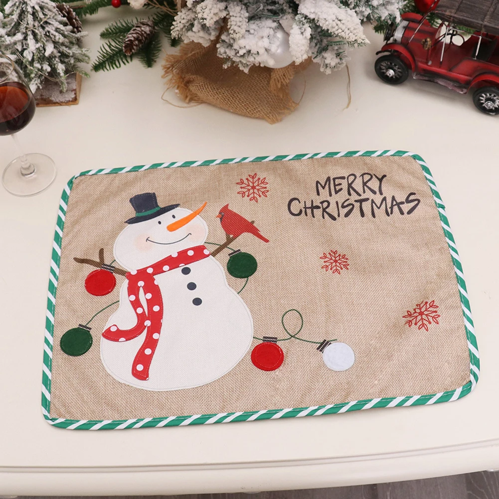 Dining Table Mat Xmas Placemat Insulation Pad Non-woven Fabric Office Building Old Man/ Elf Place Mats Rectangular
Dining Table Mat Xmas Placemat Insulation Pad Non-woven Fabric Office Building Old Man/ Elf Place Mats Rectangular
