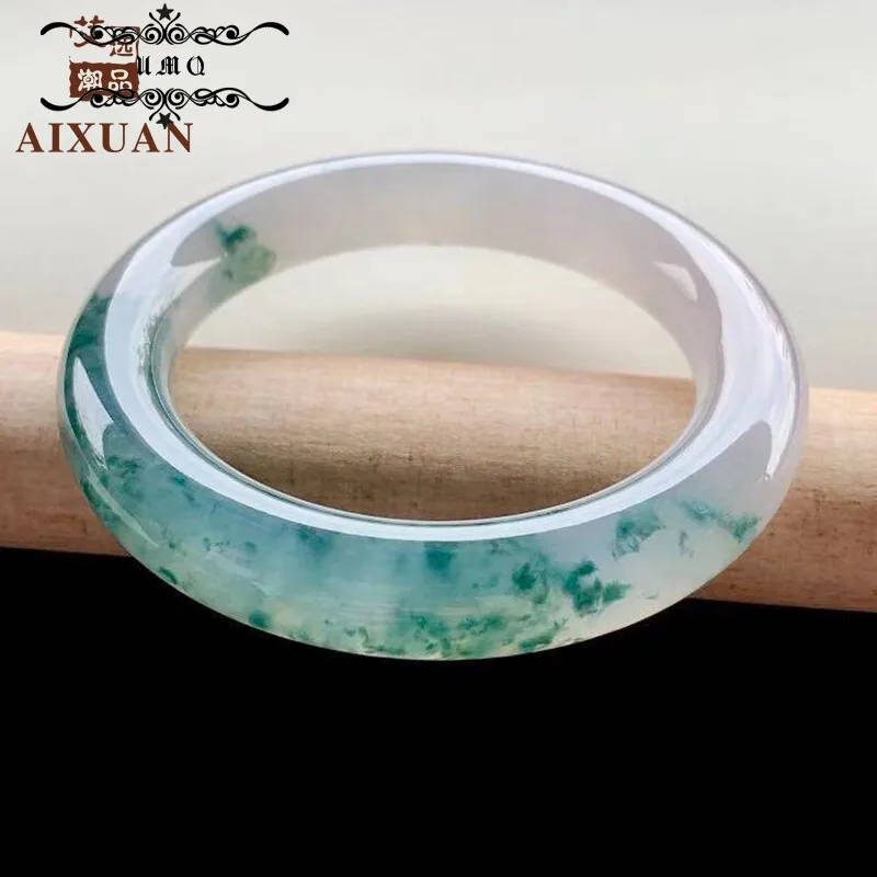 Myanmar Jade Bracelet Ice Floating Flower Jade Bracelet Children's Mother's Day Gift 58-59 1
Myanmar Jade Bracelet Ice Floating Flower Jade Bracelet Children's Mother's Day Gift 58-59 1