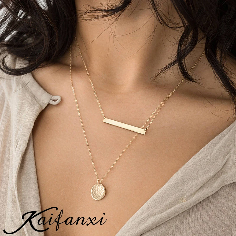 Kaifanxi Women's Multilayer Stainless Steel Necklace Simple Luxury Coin Pendant Necklace Graduation Jewelry Gift
Kaifanxi Women's Multilayer Stainless Steel Necklace Simple Luxury Coin Pendant Necklace Graduation Jewelry Gift