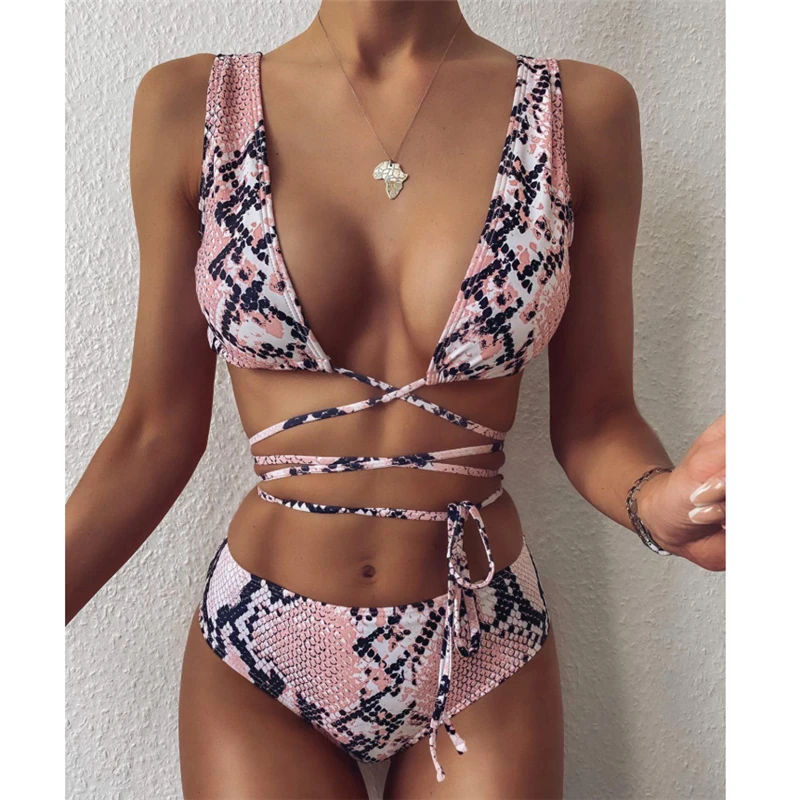 Бандажное бикини, одежда для плавания, женский сексуальный купальный костюм со змеиным принтом, пляжная одежда из двух предметов с высокой ...
Бандажное бикини, одежда для плавания, женский сексуальный купальный костюм со змеиным принтом, пляжная одежда из двух предметов с высокой ...