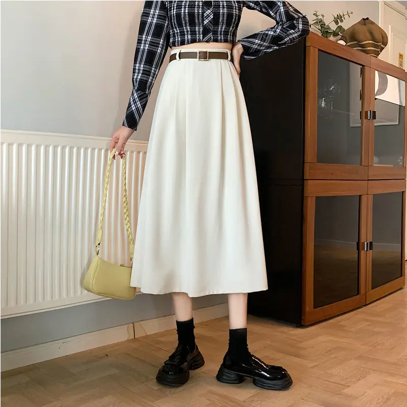 2022 Women's Spring Summer Fashion High-waist Suit Skirts Female Midi Long A-line Skirts Ladies Solid Color Loose Skirts H91
2022 Women's Spring Summer Fashion High-waist Suit Skirts Female Midi Long A-line Skirts Ladies Solid Color Loose Skirts H91
