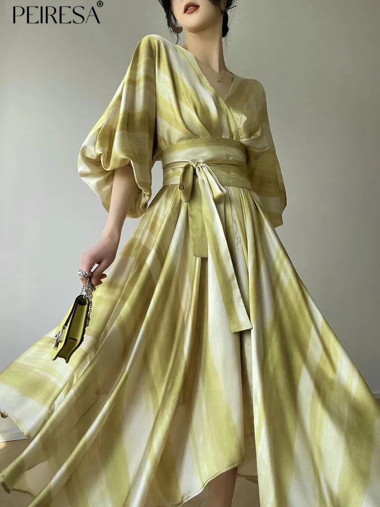 PEIRESA Irregular V Neck Lantern Sleeve Dress Women Fashion Printing Lace Up French Elegant Romantic Midi Dress 2023 New Summer
PEIRESA Irregular V Neck Lantern Sleeve Dress Women Fashion Printing Lace Up French Elegant Romantic Midi Dress 2023 New Summer