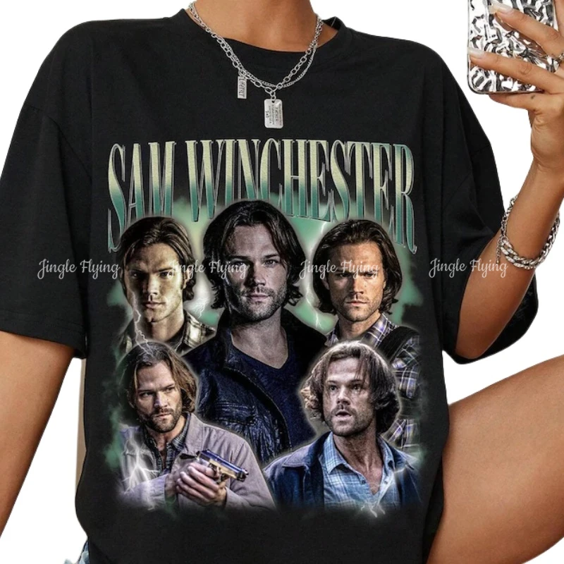 Футболка Sam Winchester Винтажная подарок для женщин и мужчин футболка унисекс
