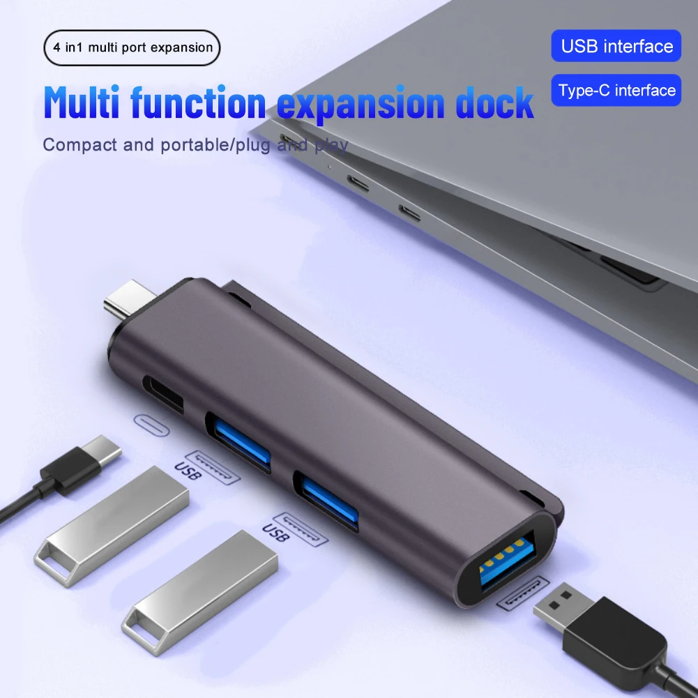 RYRA USB 2.0 Hub 4 In 1 High Speed Expansion Dock Type C Splitter Multifunctional Laptop Adapter Computer Notebook Accessories
RYRA USB 2.0 Hub 4 In 1 High Speed Expansion Dock Type C Splitter Multifunctional Laptop Adapter Computer Notebook Accessories