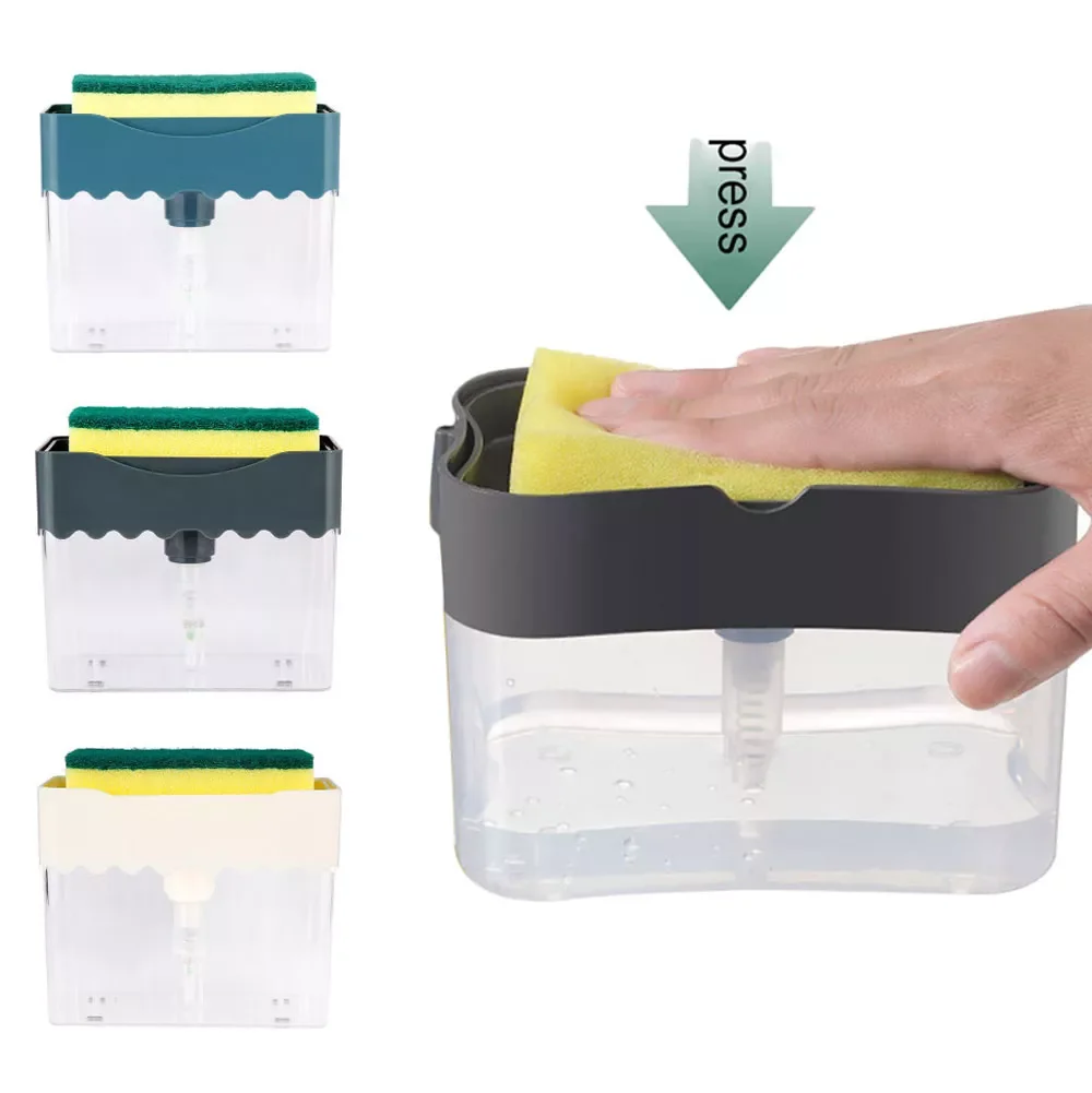 Dispenser with Sponge Holder Cleaning Liquid Dispenser Container Manual Press Soap Organizer Kitchen Cleaner Tool
Dispenser with Sponge Holder Cleaning Liquid Dispenser Container Manual Press Soap Organizer Kitchen Cleaner Tool