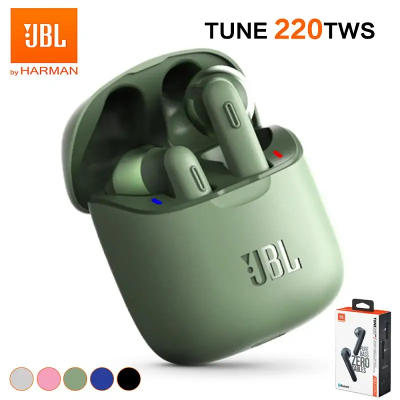 

Оригинальные беспроводные наушники JBL TUNE 220 TWS, Bluetooth-наушники T220TWS, стереонаушники с басами, наушники, гарнитура с микрофоном для JBL