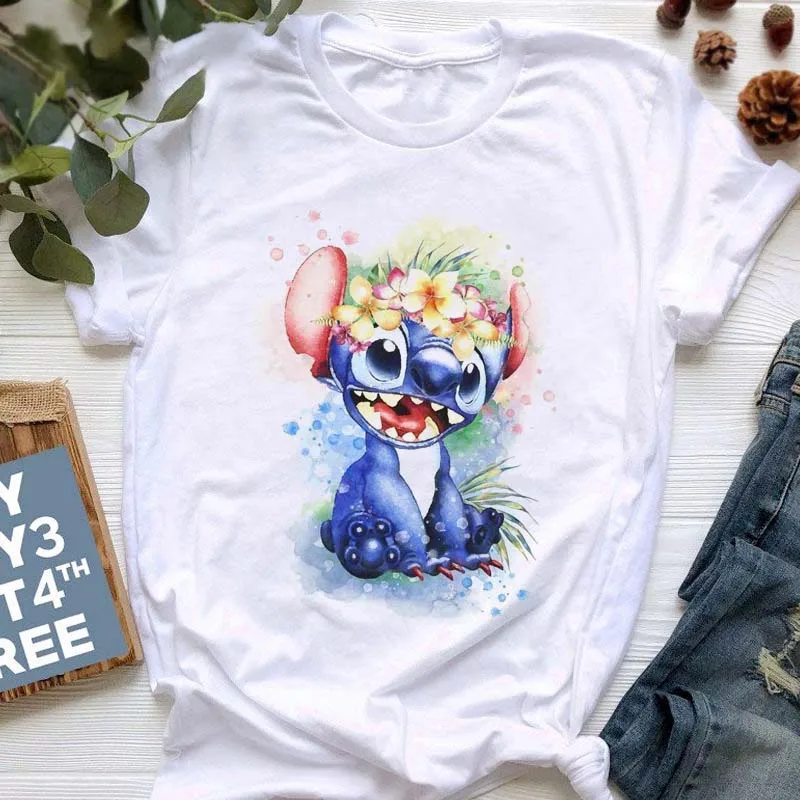 Casual O-neck Stitch Hot Tees T-shirtsM-5XL Disney Lilo Stitch Cartoon T-shirts Cute Women Tops Fashion Female T-shirts
Casual O-neck Stitch Hot Tees T-shirtsM-5XL Disney Lilo Stitch Cartoon T-shirts Cute Women Tops Fashion Female T-shirts