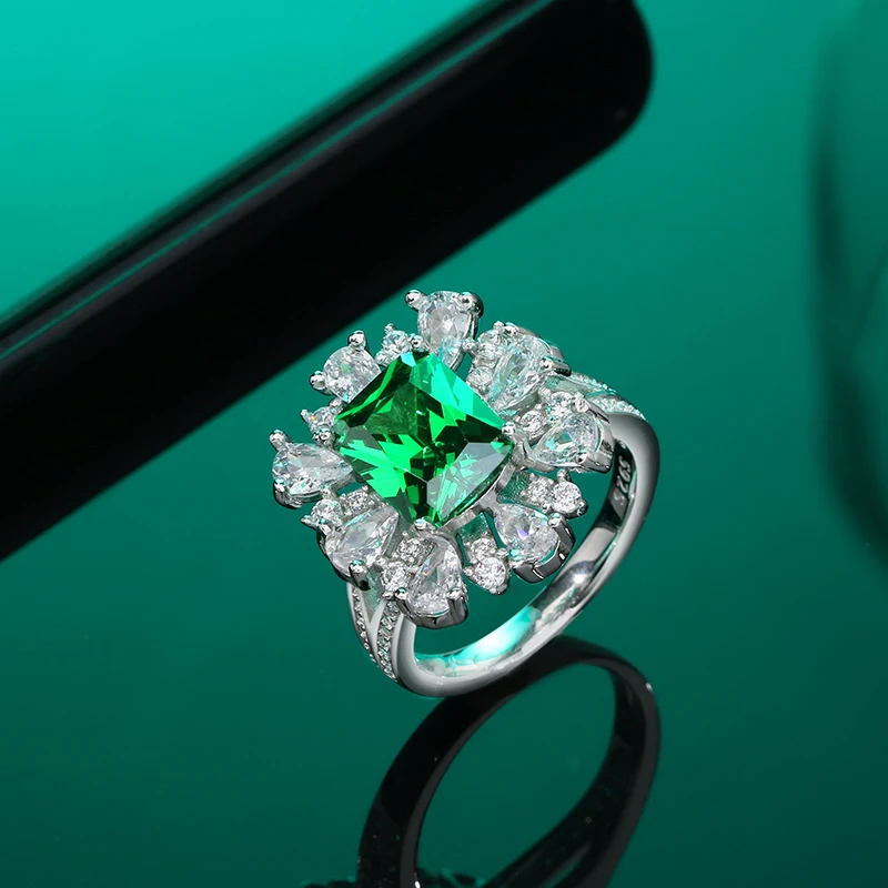 Green 2023 Pink High Carbon Diamond Ring Light Luxury High Wedding Jewelry Engagement Rings 925 Sterling Silver Elegant Stylish
Green 2023 Pink High Carbon Diamond Ring Light Luxury High Wedding Jewelry Engagement Rings 925 Sterling Silver Elegant Stylish