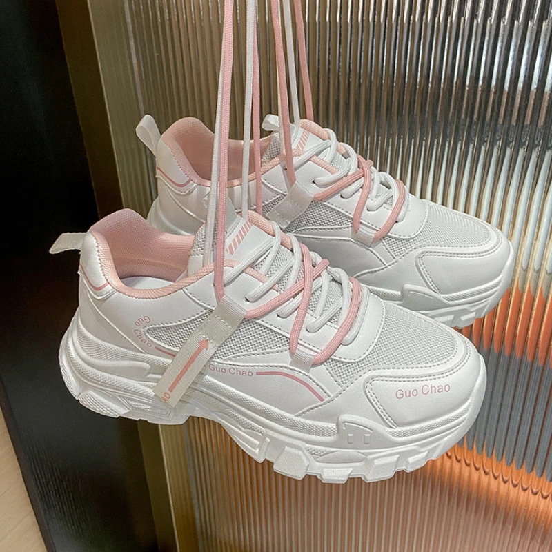 New White Women's Sports Shoes Fashion Running Trend Tennis Vulcanization Shoes Summer Breathable Women's Daddy Shoes
New White Women's Sports Shoes Fashion Running Trend Tennis Vulcanization Shoes Summer Breathable Women's Daddy Shoes