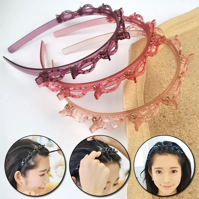 

Hairband Headband Men Women Sports Hair Band Hoop Plastic Hair Hoop Double Bangs Hairstyle Hairpin Hair Accessories