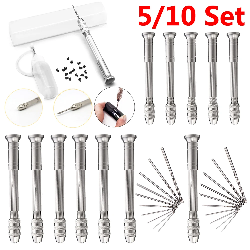 5/10PCS Mini Micro Hand Drill 0.3-3.2mm Twist Drill Woodworking Drilling Tools Manual Twist Drill Bit Hand tool kit
5/10PCS Mini Micro Hand Drill 0.3-3.2mm Twist Drill Woodworking Drilling Tools Manual Twist Drill Bit Hand tool kit