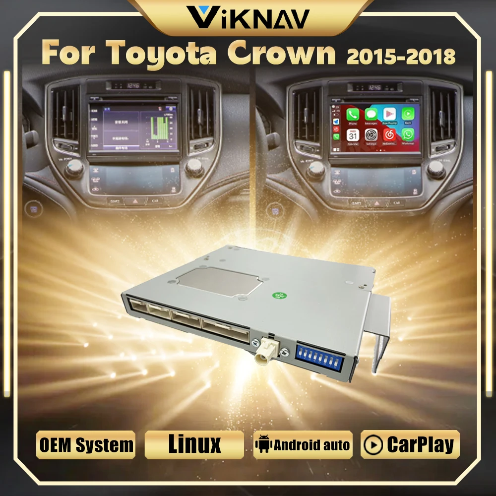 Коробка декодирования интерфейса Viknav Linux подходит для Toyota Crown 2015 2016 2017 2018