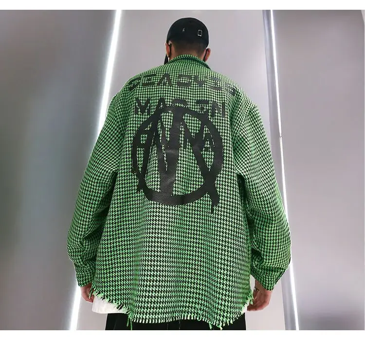 Letter Printing Loosen BF Cotton Blended Shirts Plaid Autumn Fall Heap Hop Hip Hop Skating Coat
Letter Printing Loosen BF Cotton Blended Shirts Plaid Autumn Fall Heap Hop Hip Hop Skating Coat