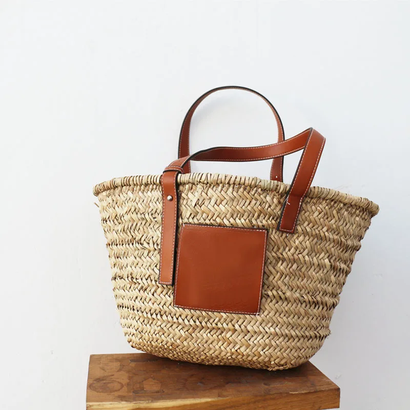 Design Straw Handbag for Woman Summer Weave Beach Vacation Basket Women's Bag High Quality 2022 Luxury Big Purse
Design Straw Handbag for Woman Summer Weave Beach Vacation Basket Women's Bag High Quality 2022 Luxury Big Purse