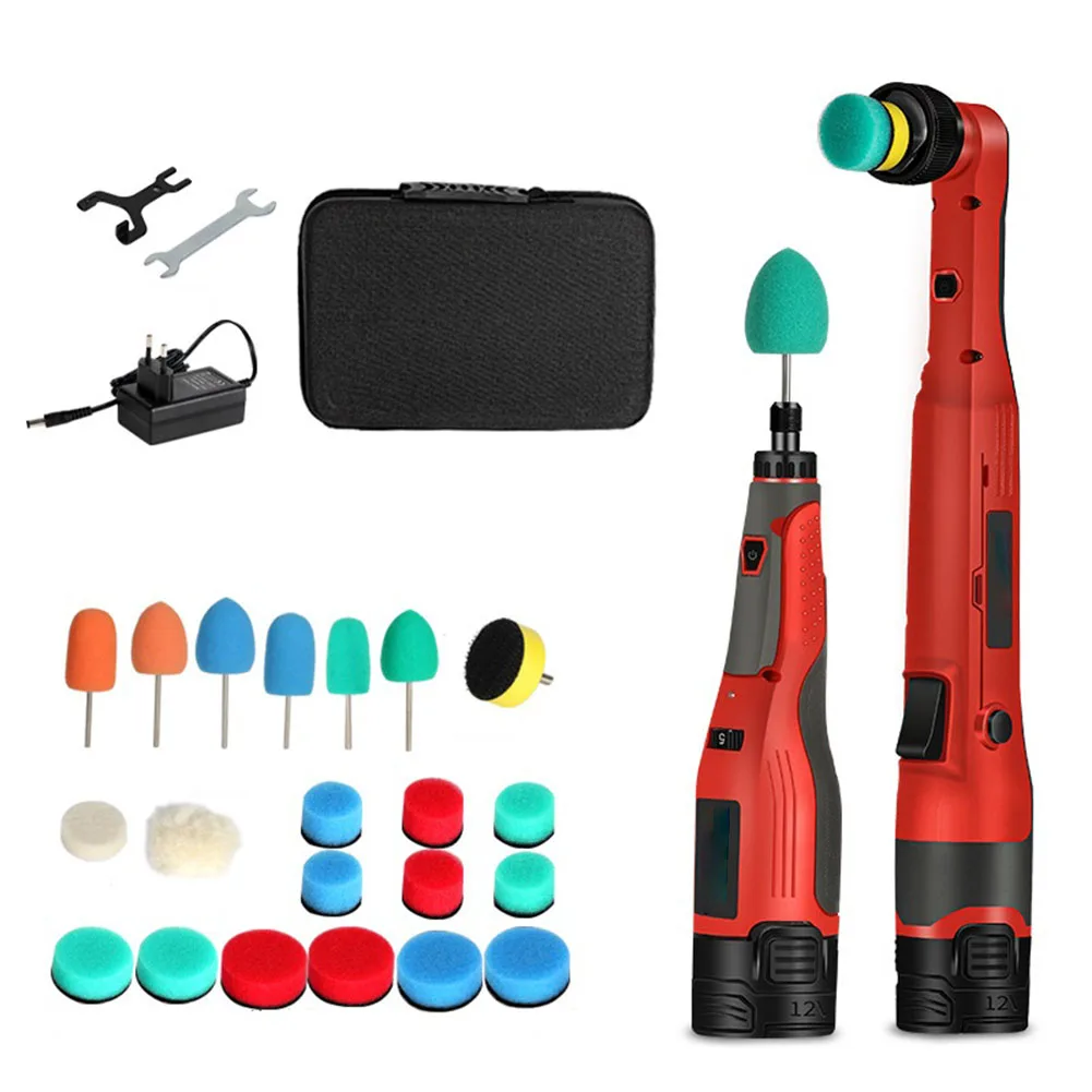 

Wireless Car Detail Polishing Machine Cordless 12V RO/OA Polisher Quick Replacement Polishing Heads Effortless Detailing