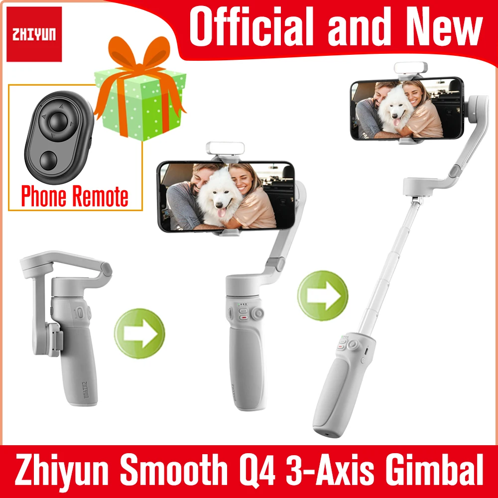

ZHIYUN Official SMOOTH Q4 Selfie Stick Phone Gimbal for Smartphones Xiaomi Redmi Huawei iPhone Samsung Handheld Stabilizer