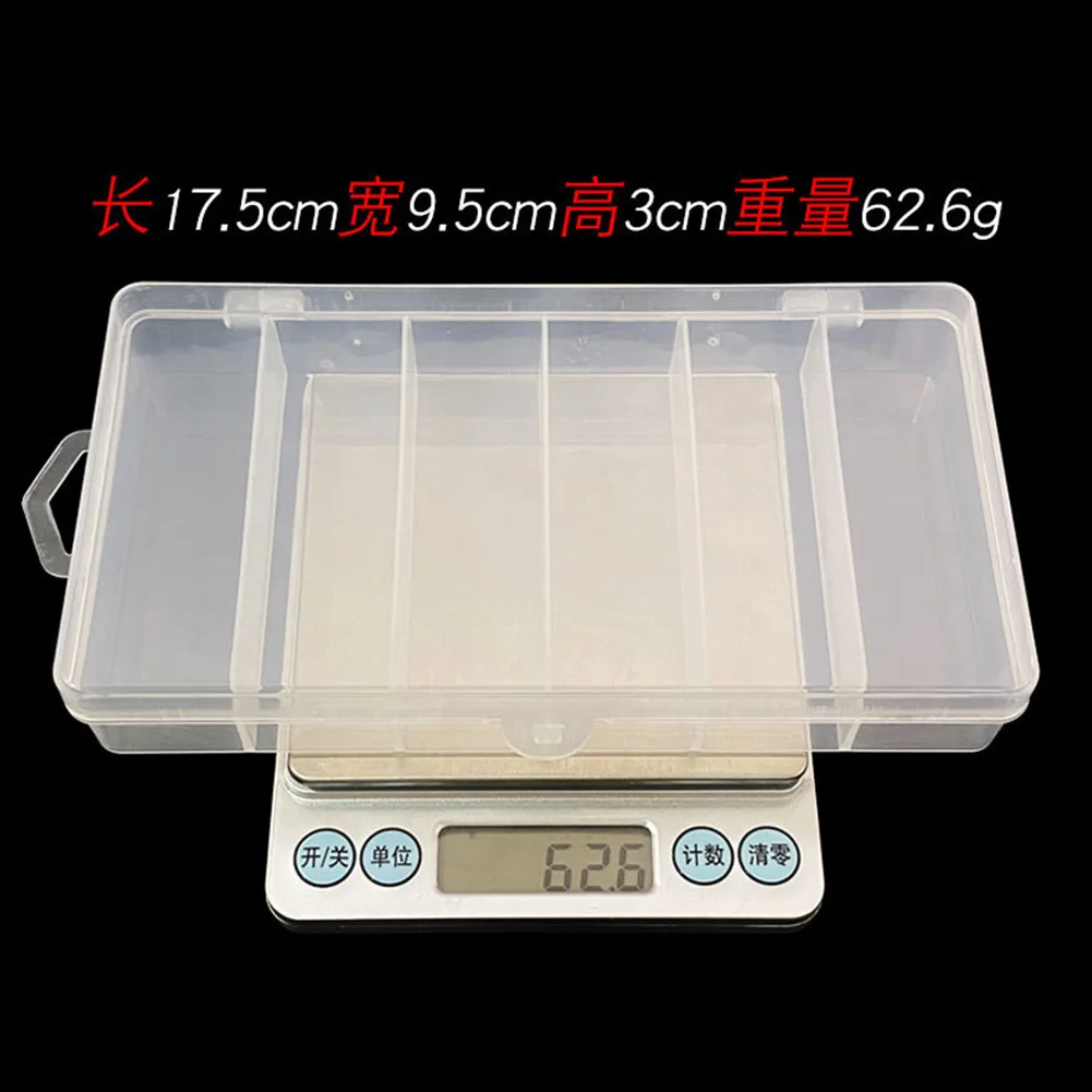 Six Grid Bait Box Non-toxic Tasteless PVC Plastic Transparent 17.5x9.5x3cm 1pc Fishing Tackle Gear Accessories
Six Grid Bait Box Non-toxic Tasteless PVC Plastic Transparent 17.5x9.5x3cm 1pc Fishing Tackle Gear Accessories