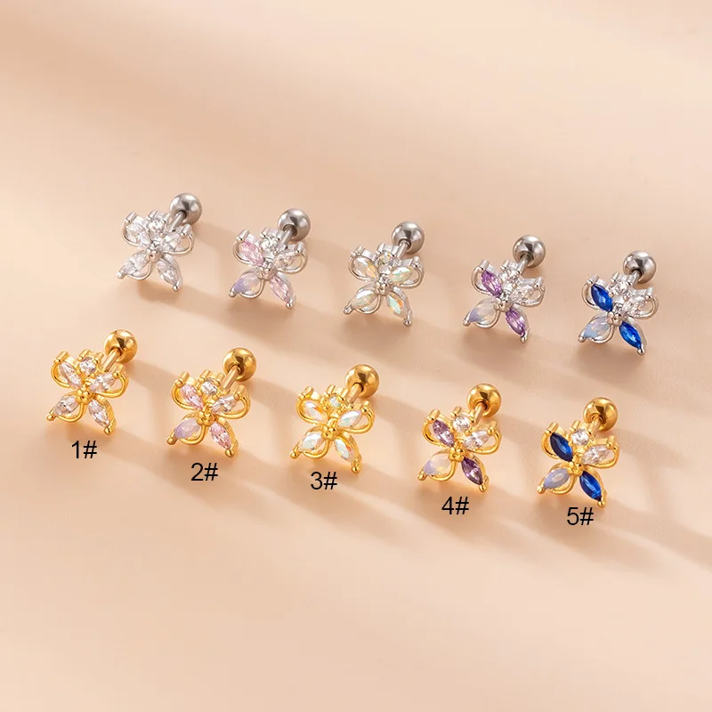 1Piece Rose Curved Cz Cartilage Stud Helix Rook Conch Screw Back Earring 20g Stainless Steel Ear Piercing Jewelry 
1Piece Rose Curved Cz Cartilage Stud Helix Rook Conch Screw Back Earring 20g Stainless Steel Ear Piercing Jewelry