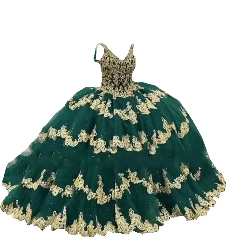 ANGELSBRIDEP Hunter Green Quinceanera Dresses Princess Sweetheart Top Beaded Gold Applique Four Layers Ball Gown Sweet 16 Dress
ANGELSBRIDEP Hunter Green Quinceanera Dresses Princess Sweetheart Top Beaded Gold Applique Four Layers Ball Gown Sweet 16 Dress