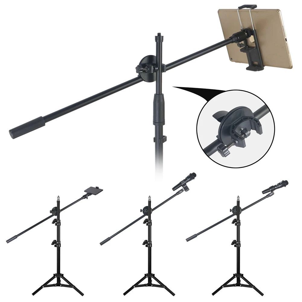 

Rotating Video Live Bracket Microphone Stand Boom Arms Extension Crossbar 55CM Adjustable Clamp 360 Degree Rotation Angle