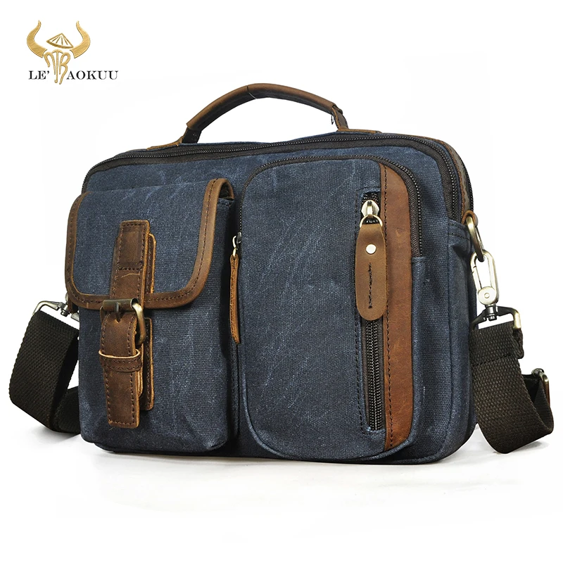 Canvas+Crazy Horse Leather Design Travel One Shoulder messenger Cross-body Bag For Men Male 9" Pad Tote Mochila Satchel bag 036
Canvas+Crazy Horse Leather Design Travel One Shoulder messenger Cross-body Bag For Men Male 9" Pad Tote Mochila Satchel bag 036