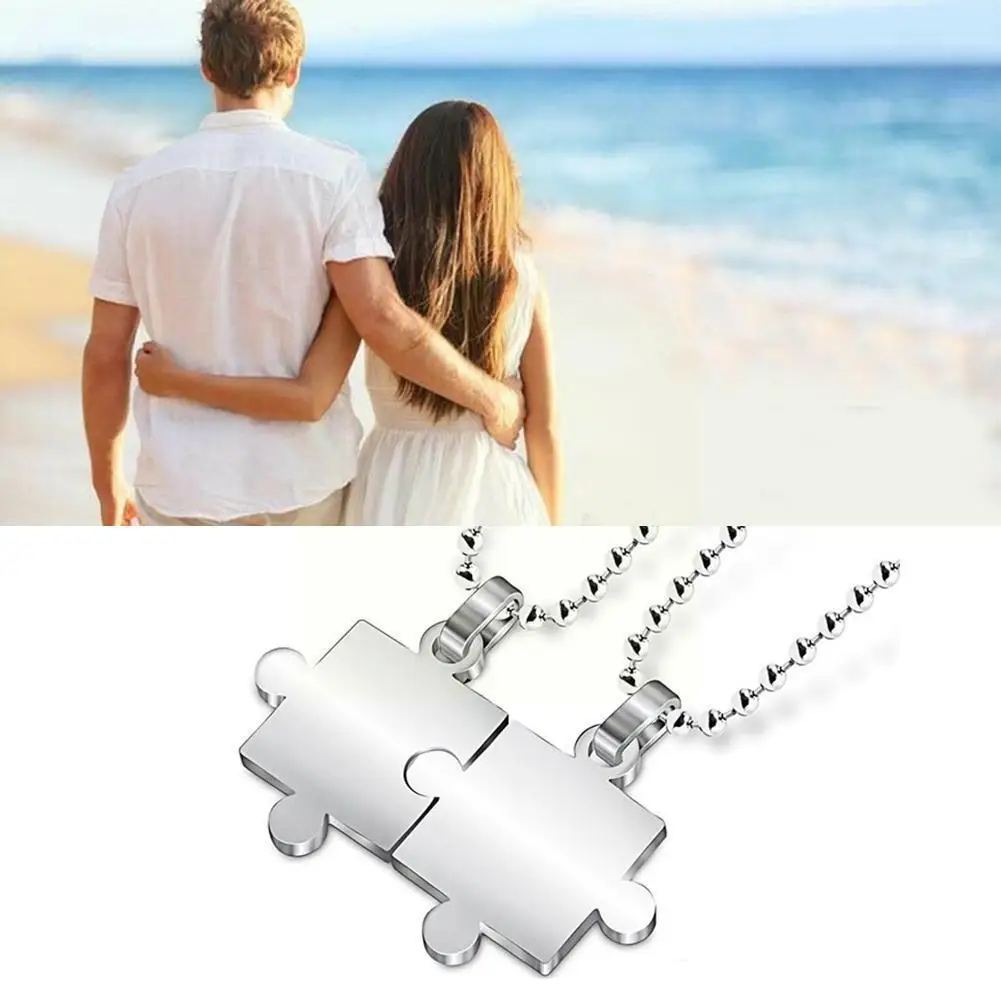 1 Pair Lover Paired Puzzle Pendant Necklaces For Women Men New Fashion Steel Couple Necklace Friendship Jewelry Gifts L2M1
1 Pair Lover Paired Puzzle Pendant Necklaces For Women Men New Fashion Steel Couple Necklace Friendship Jewelry Gifts L2M1