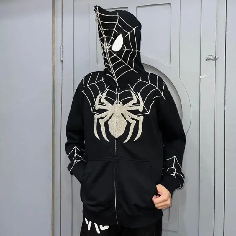 Y2k Men Spider Print Hoodies Women Hip Hop Zipper Long Sleeve Jacket Coats Autumn Winter Harajuku Casual Goth Hooded Sweatshirt
Y2k Men Spider Print Hoodies Women Hip Hop Zipper Long Sleeve Jacket Coats Autumn Winter Harajuku Casual Goth Hooded Sweatshirt