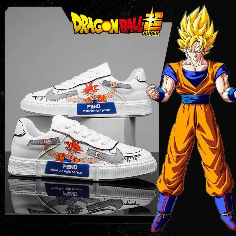 Серия «Драконий жемчуг» Super Saiyan, Мультяшные персональные Универсальные мужские и женские уличные маленькие белые ботинки, Студенческая обувь для скейтборда
Серия «Драконий жемчуг» Super Saiyan, Мультяшные персональные Универсальные мужские и женские уличные маленькие белые ботинки, Студенческая обувь для скейтборда