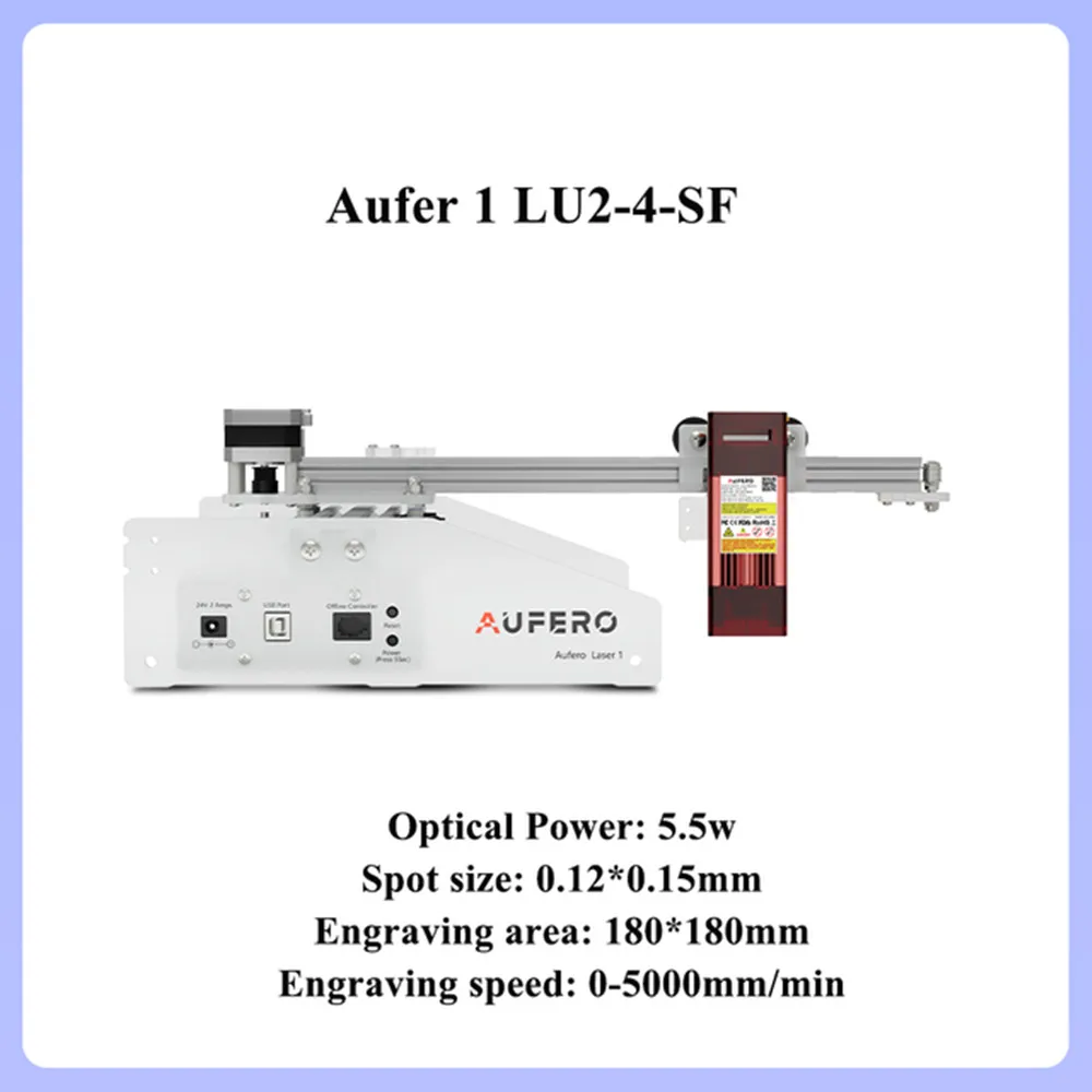 Aufero Portable Laser Engraver Machine 10W 5000MM/MIN Wood Cutting Printer Tool Plug Play Printing Metal Plastic Leather Acrylic
Aufero Portable Laser Engraver Machine 10W 5000MM/MIN Wood Cutting Printer Tool Plug Play Printing Metal Plastic Leather Acrylic