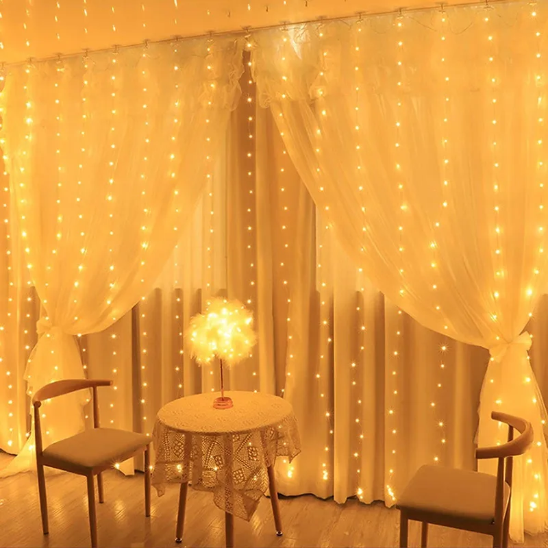 3mx1m LED Curtain Garland Fairy Lights Festoon with Remote New Year Garland Christmas Decoration Party Wedding Decoration 2023
3mx1m LED Curtain Garland Fairy Lights Festoon with Remote New Year Garland Christmas Decoration Party Wedding Decoration 2023