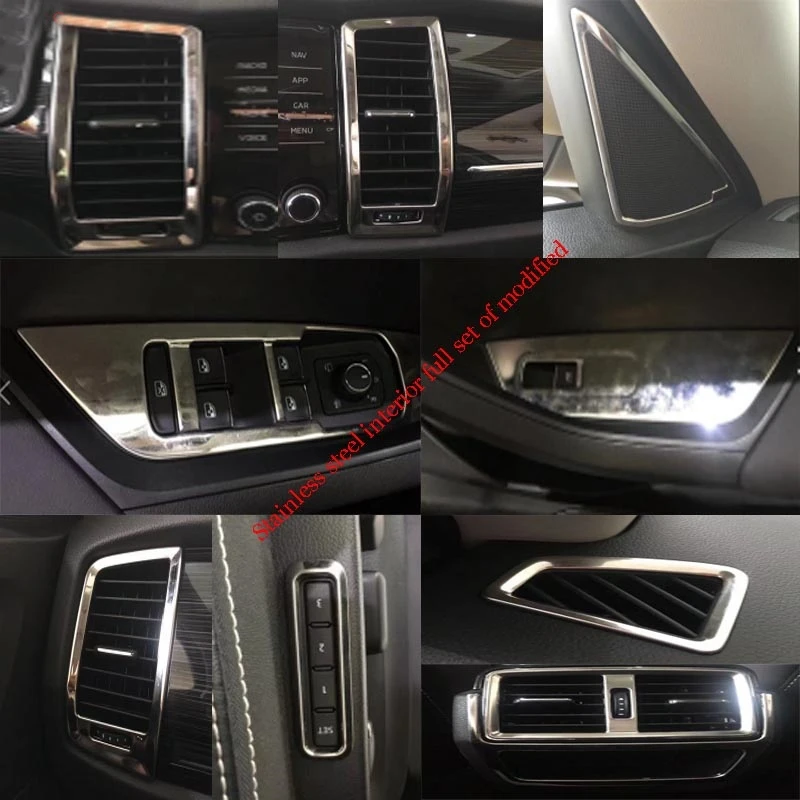 Stainless steel car interior full set of decorative car-cover auto accessories for Skoda Kodiaq 2016 2017 automobiles styling
Stainless steel car interior full set of decorative car-cover auto accessories for Skoda Kodiaq 2016 2017 automobiles styling