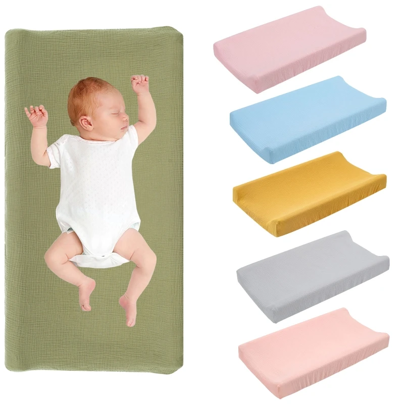 Solid Color Diaper Changing Pad Cover Newborn Breathable Muslin Changing Pad Removable Cover for Baby Shower Gifts
Solid Color Diaper Changing Pad Cover Newborn Breathable Muslin Changing Pad Removable Cover for Baby Shower Gifts