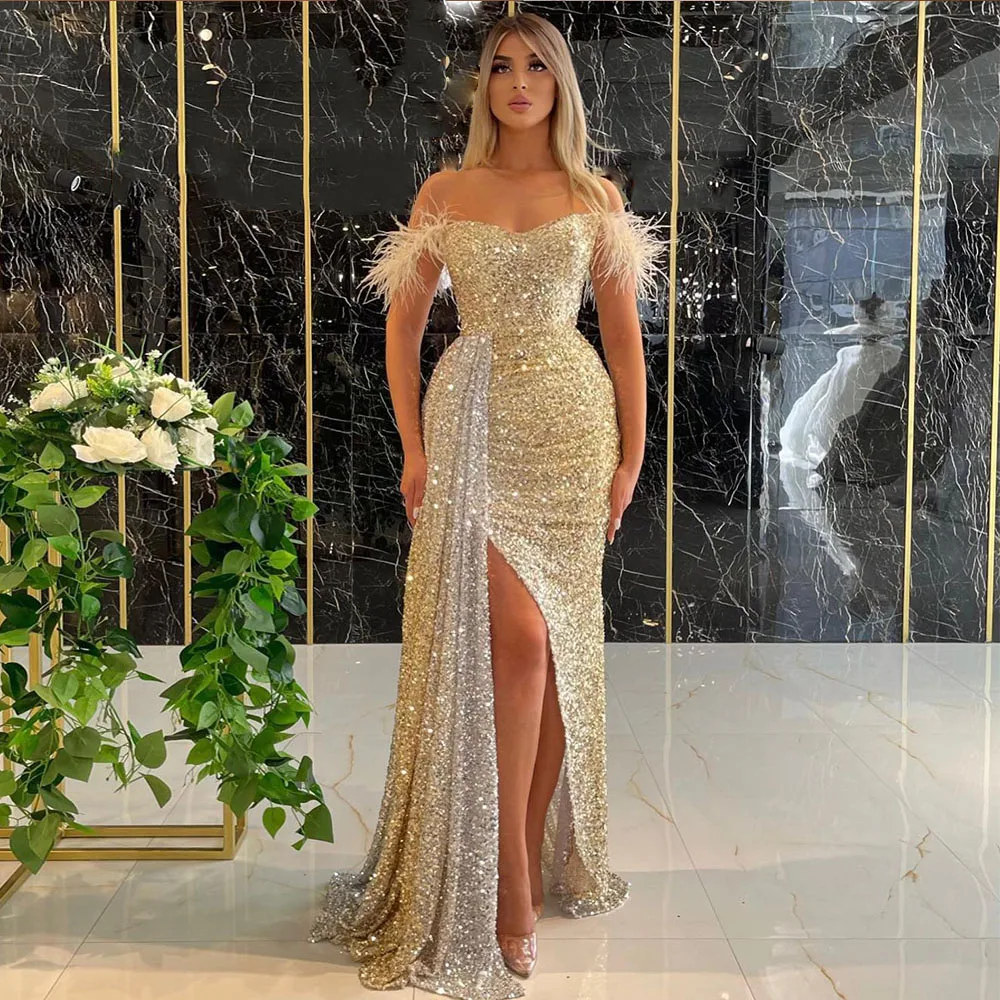 Sexy Evening Gowns 2022 Sweetheart Off The Shoulder Zipper Back Party Dresses For Women Trumpet Side Split Vestidos De Noche
Sexy Evening Gowns 2022 Sweetheart Off The Shoulder Zipper Back Party Dresses For Women Trumpet Side Split Vestidos De Noche