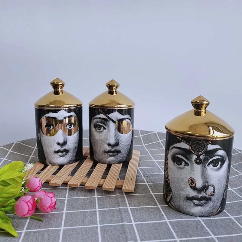 European Style Abstract Female Face Ceramic Storage Jar Aromatherapy Candle Bottle Gilded Porcelain Jewelry Box Candy Jar Crafts
European Style Abstract Female Face Ceramic Storage Jar Aromatherapy Candle Bottle Gilded Porcelain Jewelry Box Candy Jar Crafts