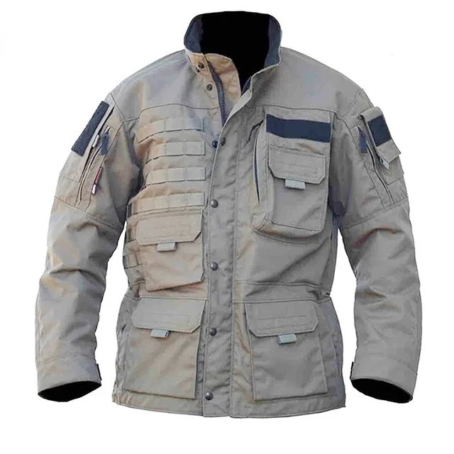 Men Versatile Tactical Jacket Waterproof Wear-resistant Multiple Pocket Bomber Jackets Solid Color Slim Fit Outwear Spring Male
Men Versatile Tactical Jacket Waterproof Wear-resistant Multiple Pocket Bomber Jackets Solid Color Slim Fit Outwear Spring Male