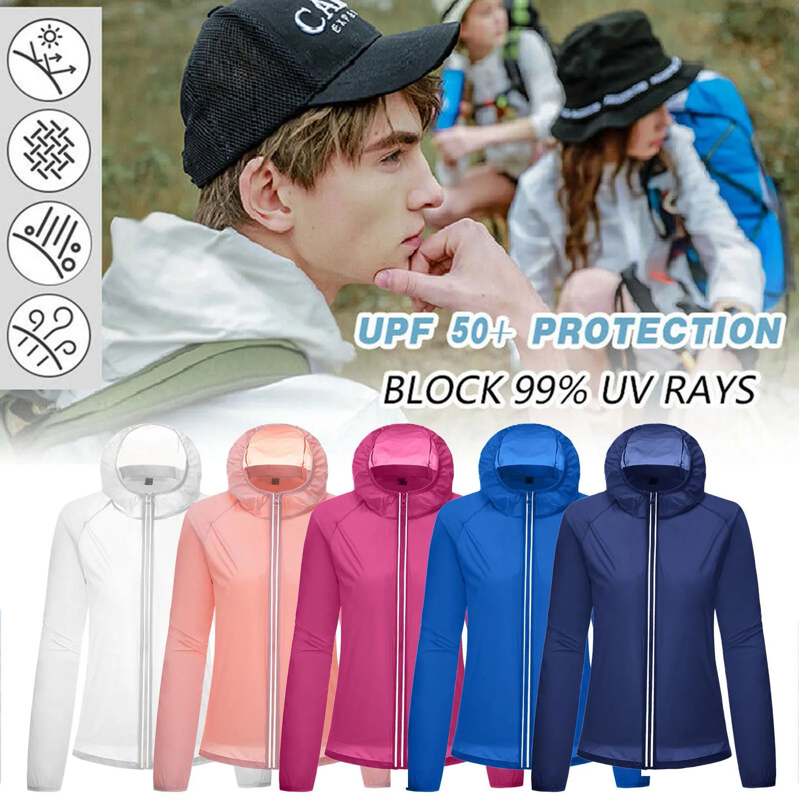 Men Women Hiking Jacket Waterproof Quick Dry Camping Hunting Clothes Sun-Protective Outdoor Sports Coats Anti Uv Windbreaker
Men Women Hiking Jacket Waterproof Quick Dry Camping Hunting Clothes Sun-Protective Outdoor Sports Coats Anti Uv Windbreaker
