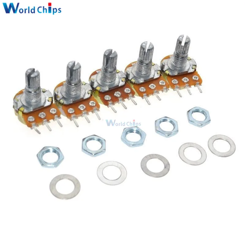 1Pcs WH148 Linear Potentiometer B1K B20K B50K B100K B500K 15mm Shaft With Nuts Washers 3pin WH148
1Pcs WH148 Linear Potentiometer B1K B20K B50K B100K B500K 15mm Shaft With Nuts Washers 3pin WH148
