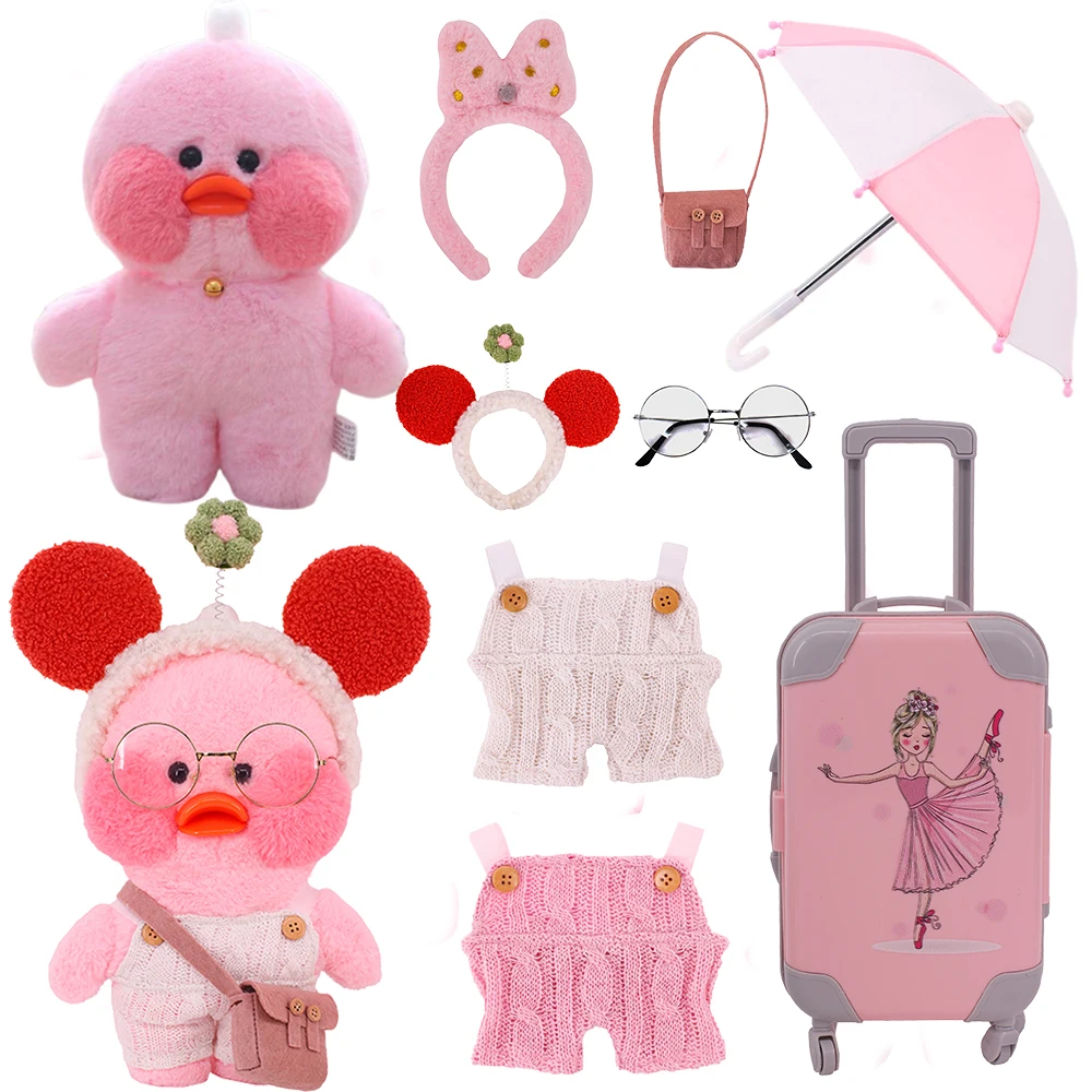 Kawaii Duck Doll Sweater Uniform Pink American Girl Gift 30cm Lalafanfan Plush Doll Clothes Glasses Accessories Gift DIY Toys
Kawaii Duck Doll Sweater Uniform Pink American Girl Gift 30cm Lalafanfan Plush Doll Clothes Glasses Accessories Gift DIY Toys